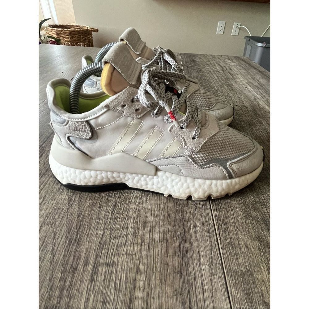 Adidas Originals Nite Jogger Sneakers Triple White 3M project Men’s 6.5 Women’s